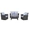 Moootto 4-Pieces PE Rattan Wicker Outdoor Patio Furniture Set TBZOKX-N12GRHY - alternate 1